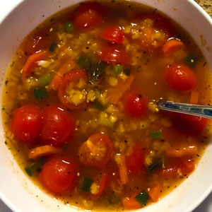 Red Lentil Soup with Ginger